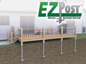 Helical Deck Piers Installed In Gloucester