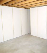Unfinished basement insulated wall covering in Renfrew, Ontario
