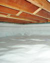 a moisture barrier installed on the walls and floors of a crawl space in Perth