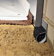 A crawl space encapsulation and insulation system, complete with drainage matting for flooded crawl spaces in Carleton Place