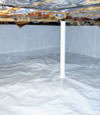 A sealed crawl space in Smiths Falls with a vapor barrier