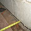 Foundation wall separating from the floor in Navah home