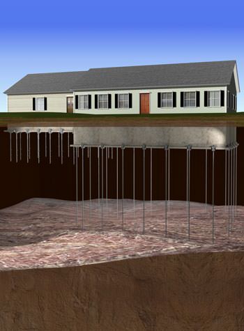foundation push pier system drawing