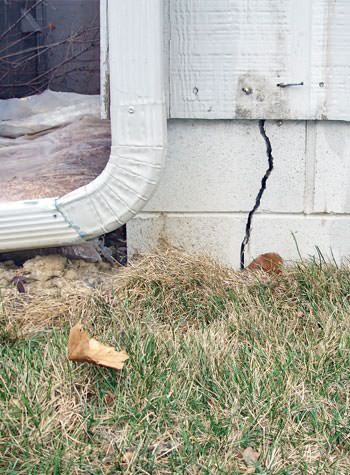 foundation wall cracks due to street creep in Carlsbad Springs