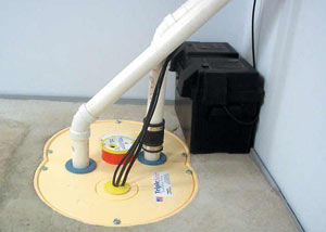 Rockcliffe installation of a submersible sump pump system