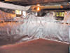radiant heat barrier with vapor barrier for basement walls ready for finishing in Rockland