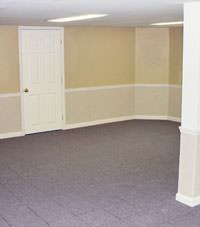 Plastic 20-mil vapor barrier for dirt basements, Renfrew, Ontario installation