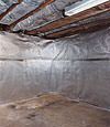 An energy efficient radiant heat and vapor barrier for a Edwards basement finishing project