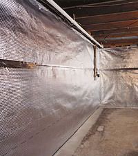 Radiant heat barrier and vapor barrier for finished basement walls in Renfrew, Ontario